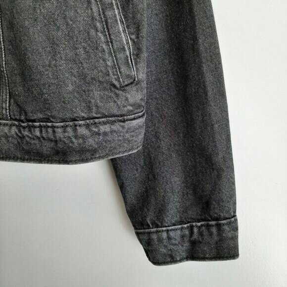 OLD NAVY | Oversized Boxy Classic Button Down Jean Jacket Black Sz XL T - Picture 6 of 14